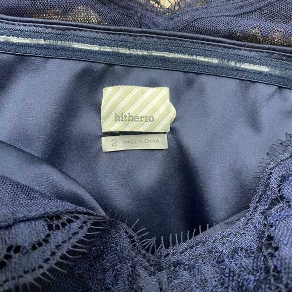 Anthropology BHLDN Hitherto Navy Samantha Lace Maxi Dress - Picture 6 of 8